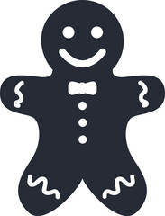 Gingerbread man vector. Christmas cookie illustration.