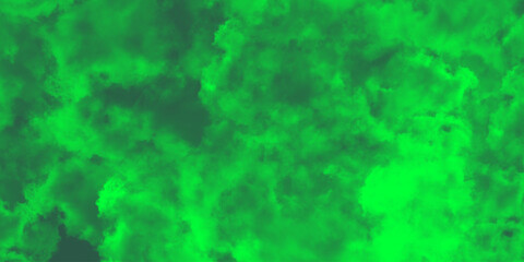 Abstract dynamic texture with soft green clouds on dark background. Defocused Lights and Dust Particles. Dark Green Watercolor Background. Green Watercolor Grunge. Green & dark sky with clouds, 