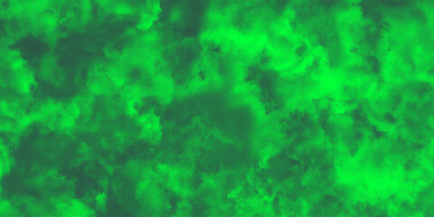Abstract dynamic texture with soft green clouds on dark background. Defocused Lights and Dust Particles. Dark Green Watercolor Background. Green Watercolor Grunge. Green & dark sky with clouds, 