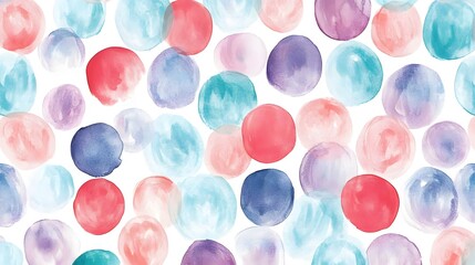 Abstract Watercolor Circles Pastel Color Palette Design