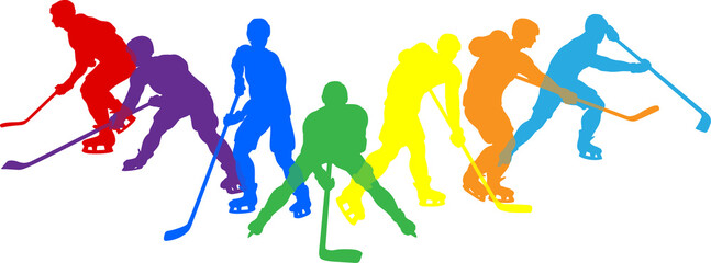 Ice Hockey Silhouette People Player Silhouettes