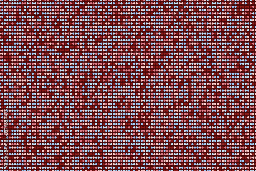 Wall mural mosaic point circles multicolored dots background. blue and burgundy dot background gradient random 