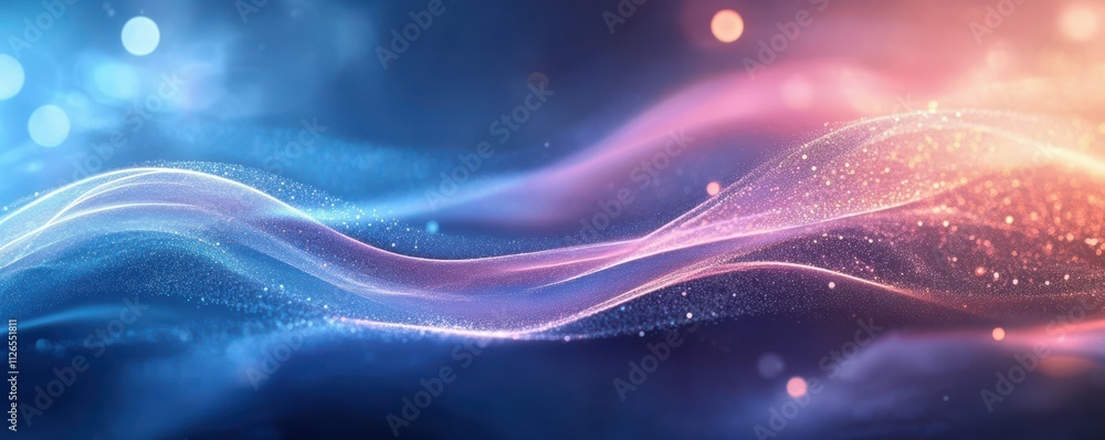Poster flowing curve lines background