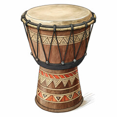 A stylized kalimba with a wooden body and metal tines