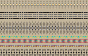 Tribal striped seamless pattern. Aztec geometric vector background. Can be used in textile design, web design for making of clothes, accessories, decorative paper, wrapping, envelope; backpacks, etc.