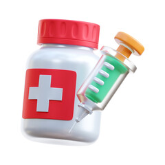 Obraz premium Vaccination 3D Illustration icon illustration