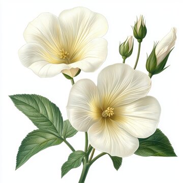  Evening Primrose clipart isolated on white background