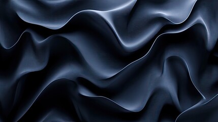 Fototapeta premium Abstract Dark Blue Fabric Waves