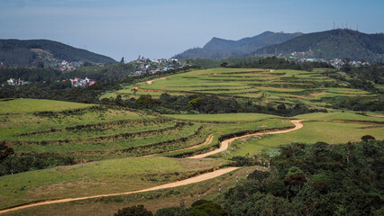 The panorama seen from Moon Plain's in Sri Lanka