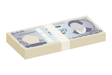 新紙幣・五千円札の札束