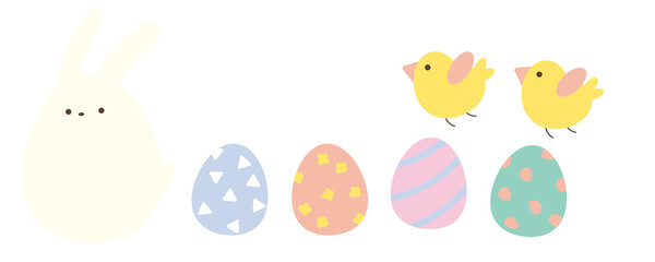 イースター（うさぎ、たまご、小鳥）