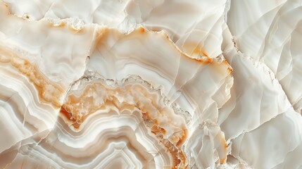 A close-up of a white and orange marble texture.