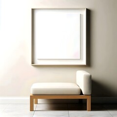scene with a white sofa interior. Ai-generated.