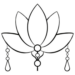 Elegant Lotus Flower Decorative Illustration