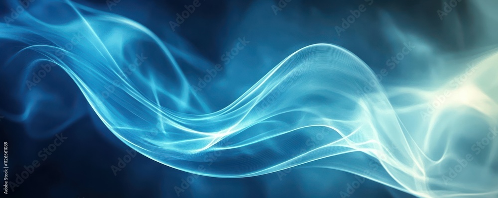 Poster flowing curve lines background