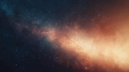 Stunning cosmic galaxy with swirling nebula and bright stars

