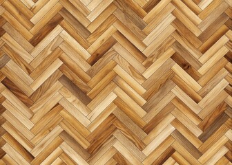 Seamless Herringbone Light Brown Wood Parquet Texture for Stock Photography - Perfect for Interior Design, Flooring, and Background Use