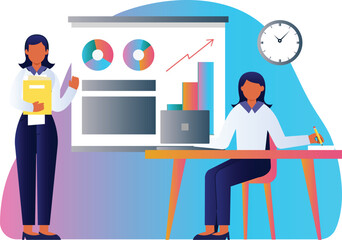 Business Management ,Vector Illustration