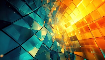 Obraz premium Vibrant Geometric Mosaic - Captivating Abstract Art