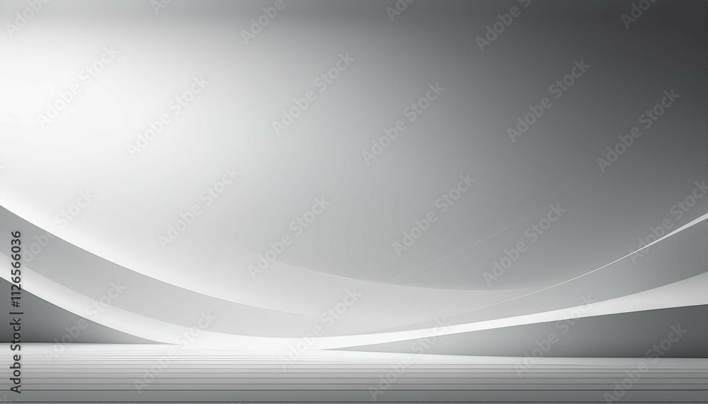 Poster a plain white background with subtle gradient shades demonstrating a minimalist design concept gener
