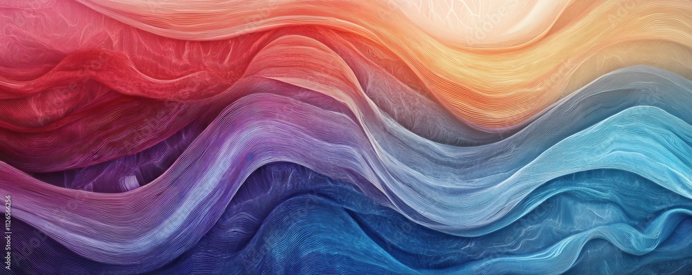 Poster flowing wave multilayer background