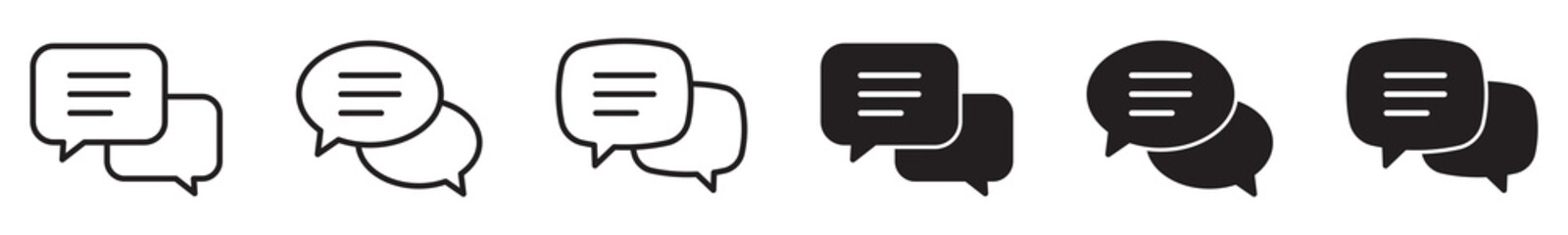 Chat icon. Talk speech bubble icon. Dialogue balloon icon. Comment sign.