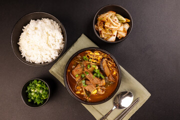 Yukgaejang is a Traditional Korean Spicy Beef Soup. 