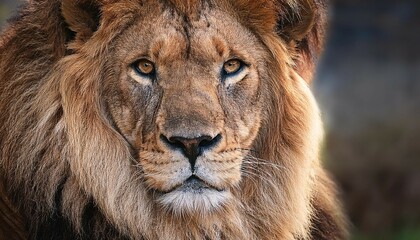 close up of a majestic lion