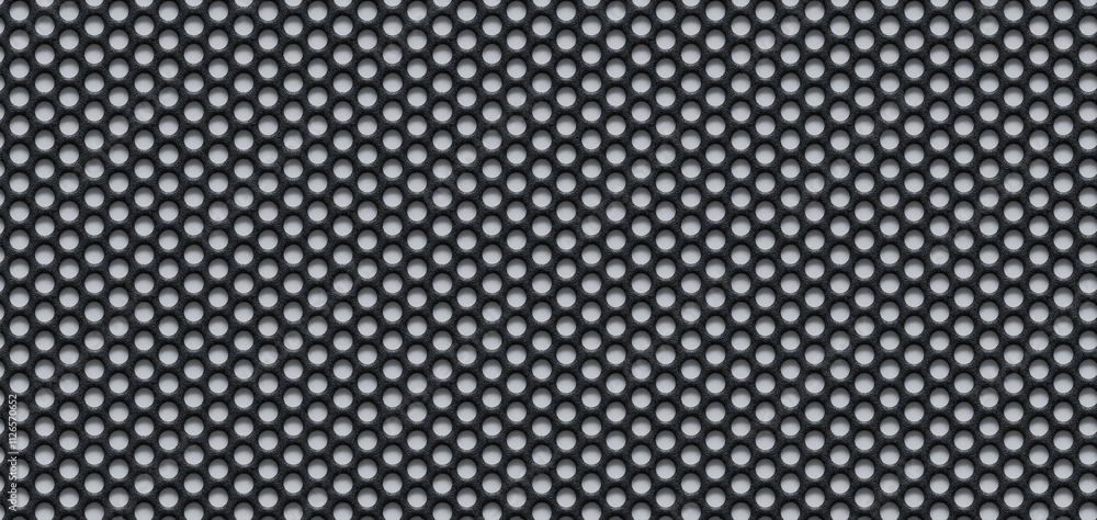 Wall mural abstract grainy circle honeycomb grid loudspeaker mesh background