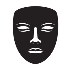 face mask silhouette vector illustration