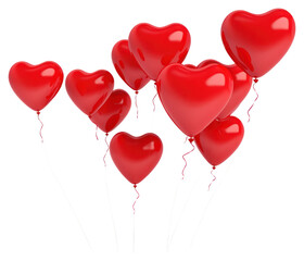 PNG Balloons heart red