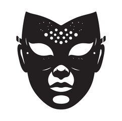 face mask silhouette vector illustration