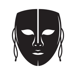 face mask silhouette vector illustration