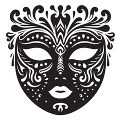 face mask silhouette vector illustration