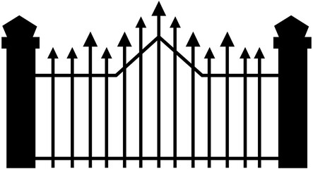 Halloween Fence Illustration
