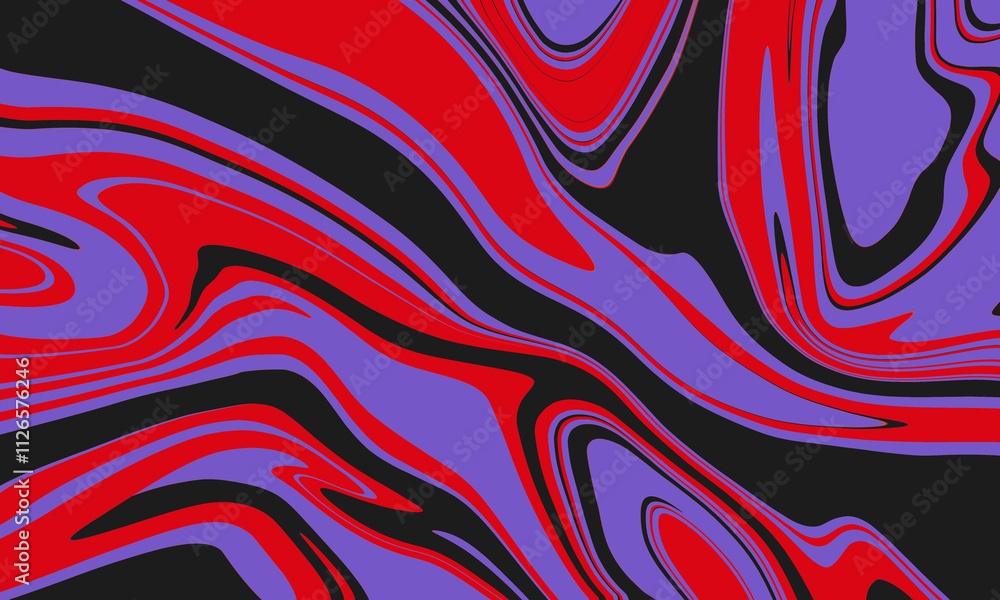 Poster a vibrant and abstract liquid art background in shades of red, purple, and black. perfect for adding