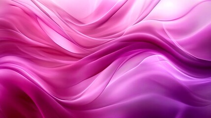 Obraz premium Abstract image with smooth, wavy gradients in shades of purple, pink, and magenta. The soft, flowing lines create a vibrant and harmonious blend of colors
