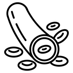 blood vessel single icon