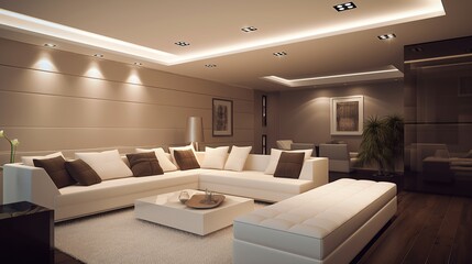 Fototapeta premium Modern Living Room Interior Design With Elegant Furniture