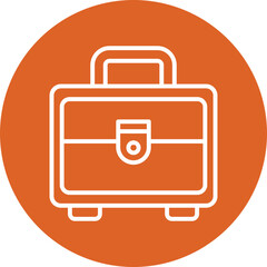 Business Portfolio line circle icon