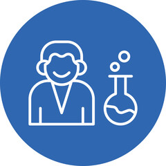 Data Scientist Icon line circle icon
