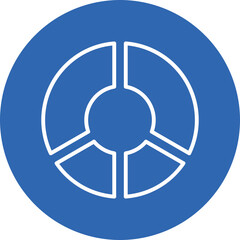Pie Chart line circle icon