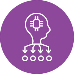 Probability Model line circle icon