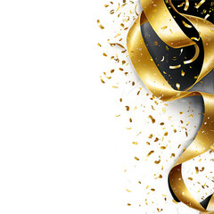 Fototapeta premium Golden and Black Celebration Ribbon 