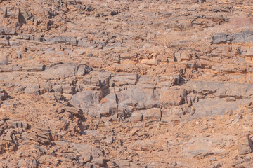 Namibia's grey stones - geological features of the desert.