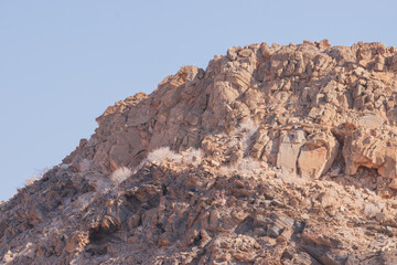 Namibia's grey stones - geological features of the desert.