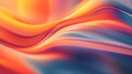 Fototapeta premium Abstract Warm Colored Waves Flowing Smoothly