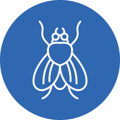 Fly line circle icon