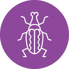 Weevil line circle icon