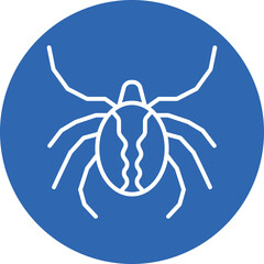 Ticks line circle icon